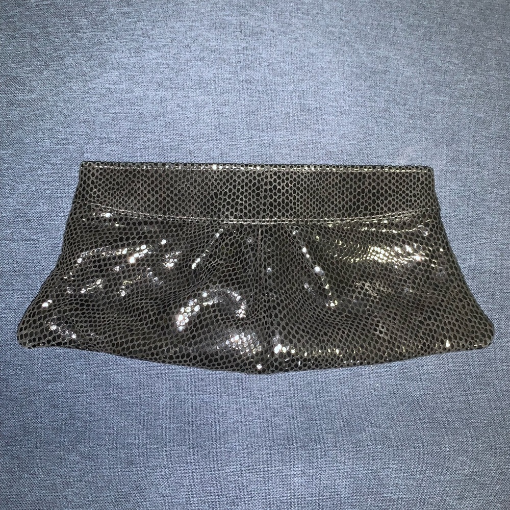 Lauren Merkin Eve Black Leather Clutch